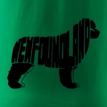 Novofundlandský pes - nápis v tele Novofundlandský pes - nápis v tele