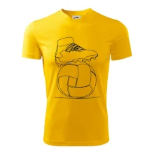 Futbalová lopta kopačka jedným ťahom Futbalová lopta kopačka jedným ťahom