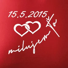 Mikina milujem ťa s dátumom na rukáve