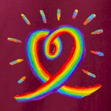 Srdce pride dúha kreslená Srdce pride dúha kreslená