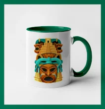 Mayová maska s pyramídou