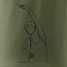 Preťahujúca sa žena jedným ťahom Preťahujúca sa žena jedným ťahom