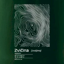 Zvičina - vrstevnice v obdĺžniku