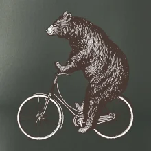 Medveď na bicykli Medveď na bicykli