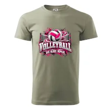 Volejbalový míč u sítě eat sleep repeat
