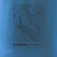 Kozákov - vrstevnice v obdĺžniku