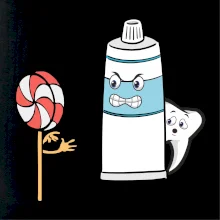 Lízátko pasta zuby Lízátko pasta zuby