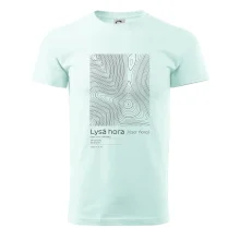 Lysá hora - vrstevnice v obdĺžniku