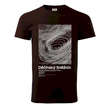 Děčínský Sněžník - vrstevnice v obdĺžniku