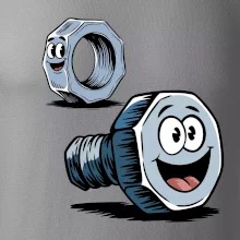 Parové tričko - Skrutka a matka