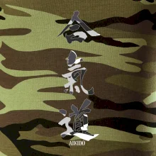 Aikidó maskáčový nápis Aikidó maskáčový nápis