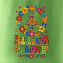 Peace and love - na výšku s květy