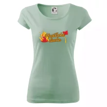 Hasičšské dievča oheň a sekera