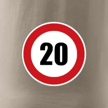 Dopravná značka - obmedzenie rýchlosti 20