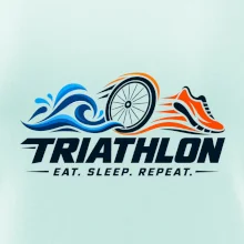 Triatlon plavání kolo a běh eat sleep repeat