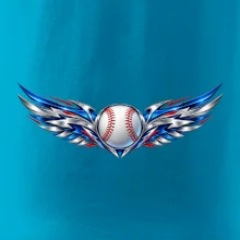 Baseballový míček s kovovými křídly