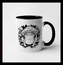 Goblincore čierna hubožaba