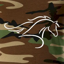 Kôň - bežiaci silueta hlavy