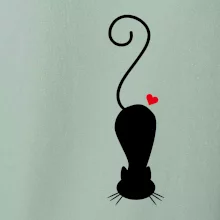 Zamilovaná mačka ležiaca