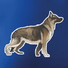 Nemecký ovčiak - hnedý kreslený Nemecký ovčiak - hnedý kreslený