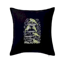 Goblincore frogs and various mushrooms