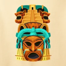 Mayová maska s pyramídou