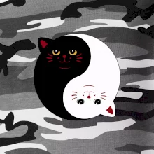 Mačky jin jang farebné Mačky jin jang farebné