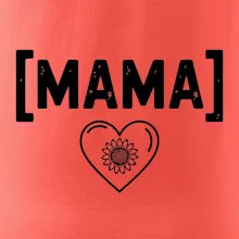 Mama nápis a srdce a slnečnice