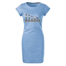 Šachové figúrky v rade - kreslené