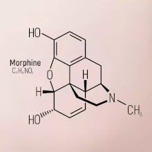 Molekulárna štruktúra Morfín