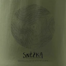 Sněžka - vrstevnice v kruhu