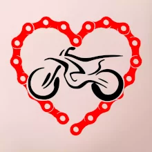 Moto srdce reťaz - enduro