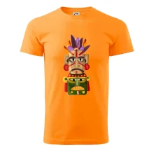 Mayová maska s perím