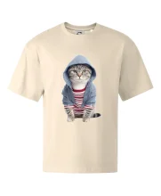 Mačka v pruhovanom triku