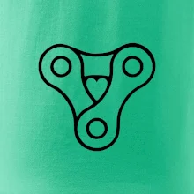 Cyklo srdce reťaz trojuholník