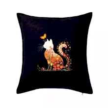 Kvetinová mačka a motýľ