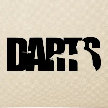 Darts - nápis so šípkarom