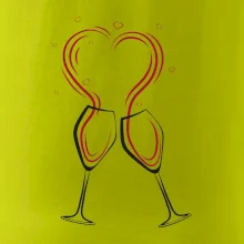 Víno je láska - srdiečka