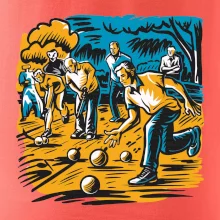 Petanque hra - modro oranžová