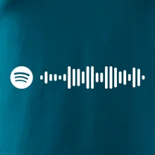 Spotify kód na prsníku