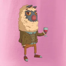 Alpaka s vínom muž