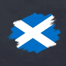 Škótska vlajka kreslená štetcom