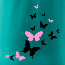 Motýle ružovo čierni