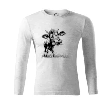 Čiernobiela karikatúra krava stojaca Čiernobiela karikatúra krava stojaca