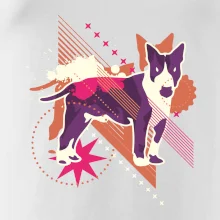 Pes abstraktný fialový