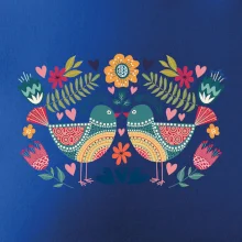 Folklór - dva farebné vtáčiky