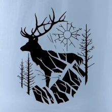 Jeleň v lese krivky