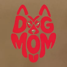 Dog mom nápis v hlavě