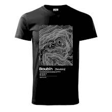 Boubín - vrstevnice v obdĺžniku