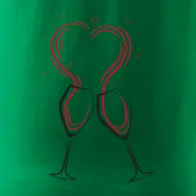 Víno je láska - srdiečka